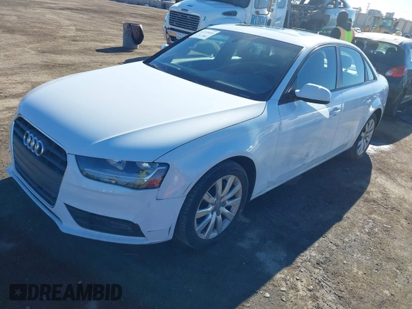 2014 Audi A4 Premium with VIN WAUAFAFL0EN004342, listed as a IAAI auction lot 41233660 with 120,191 mi miles. Bid and sale history available at carsss.com. Image 20.
