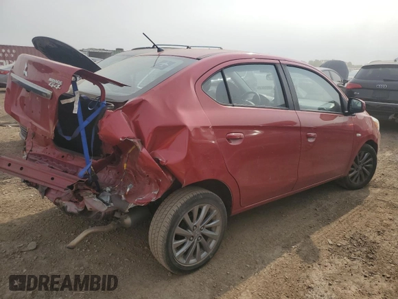 2018 Mitsubishi Mirage ES с VIN ML32F3FJ0JHF06722, выставлен на аукционе Copart как лот 58586635 с пробегом Не указан миль и Списание • Salvage title. История ставок и продаж доступна на DreamBid. Изображение 3.