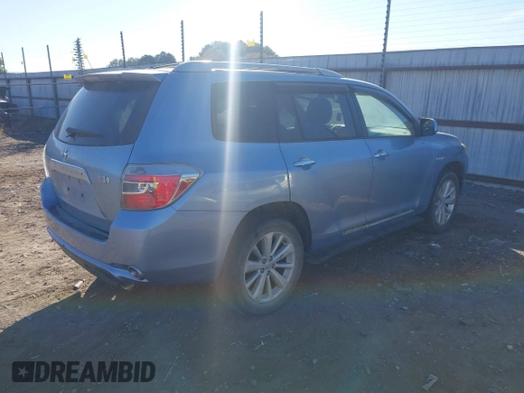 2008 Toyota Highlander Hybrid with VIN JTEEW41A482007659, listed as a IAAI auction lot 40612418 with 169,099 mi miles. Bid and sale history available at carsss.com. Image 4.