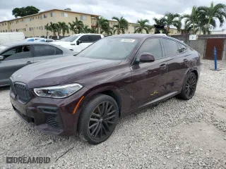2022 BMW X6 M50i with VIN 5UXCY8C0XN9L13915, listed as a Copart auction lot 75643994 with 31,113 mi miles and Salvage Title. Bid and sale history available at carsss.com. Image 1.