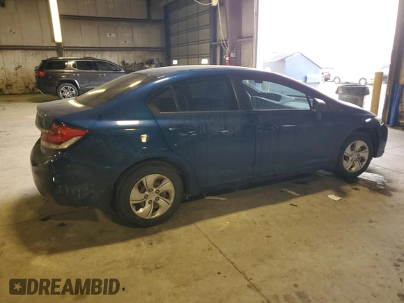 2015 Honda Civic Sedan LX with VIN 19XFB2F5XFE023658, listed as a Copart auction lot 46067005 with 103,221 mi miles and Salvage Title. Bid and sale history available at carsss.com. Image 3.