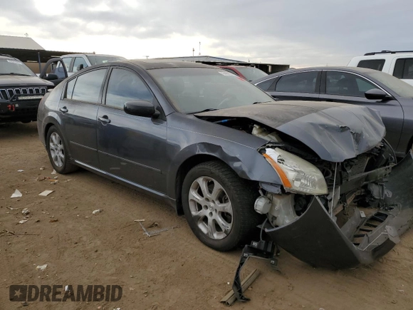 2008 Nissan Maxima 3.5 SL with VIN 1N4BA41E38C835291, listed as a Copart auction lot 76480174 with 0 mi miles and Salvage Title. Bid and sale history available at carsss.com. Image 4.