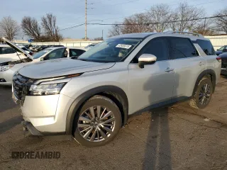 2023 Nissan Pathfinder SL with VIN 5N1DR3CDXPC243701, listed as a Copart auction lot 43455615 with 44,170 mi miles and Salvage title. Bid and sale history available at DreamBid. Image 1.