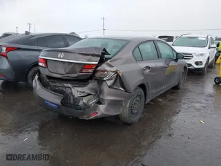 2015 Honda Civic Sedan LX with VIN 19XFB2F5XFE257489, listed as a IAAI auction lot 41796074 with 296,903 mi miles. Bid and sale history available at carsss.com. Image 4.