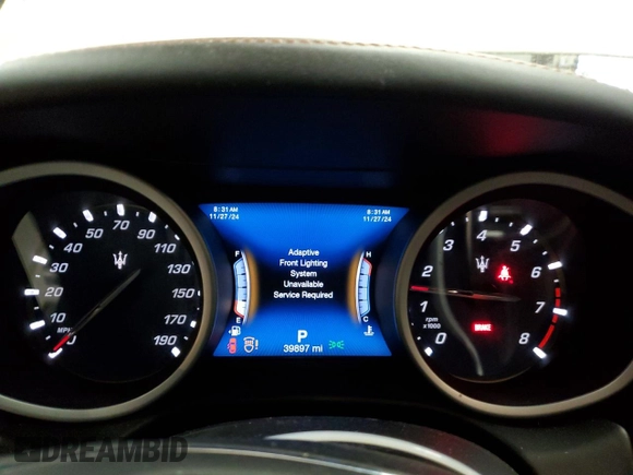 2018 Maserati Ghibli S Q4 GranLusso with VIN ZAM57YTL1J1292531, listed as a Copart auction lot 80343864 with 39,897 mi miles and Salvage Title. Bid and sale history available at carsss.com. Image 9.