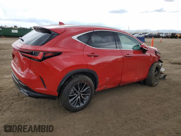 2023 Lexus NX 350 with VIN 2T2AGCEZXPC023404, listed as a Copart auction lot 54760225 with 13,538 mi miles and Salvage title. Bid and sale history available at DreamBid. Image 3.