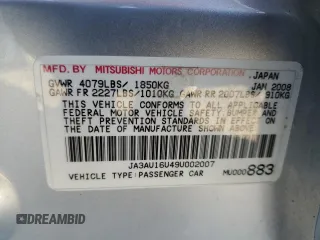 2009 Mitsubishi Lancer DE with VIN JA3AU16U49U002007, listed as a Copart auction lot 70722184 with 152,607 mi miles and Salvage Title. Bid and sale history available at carsss.com. Image 12.
