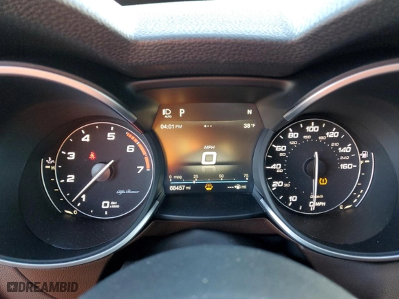 2018 Alfa Romeo Stelvio Ti Sport with VIN ZASFAKNN6J7C28513, listed as a Copart auction lot 43013645 with 68,457 mi miles and Salvage Title. Bid and sale history available at carsss.com. Image 9.