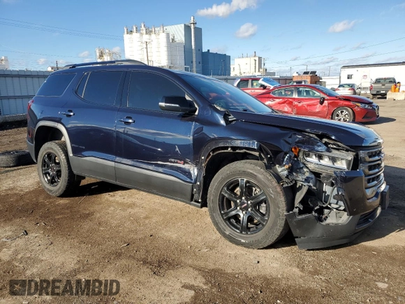 2021 GMC Acadia AT4 with VIN 1GKKNLLS7MZ159564, listed as a Copart auction lot 81528304 with 90,636 mi miles and Salvage Title. Bid and sale history available at carsss.com. Image 4.