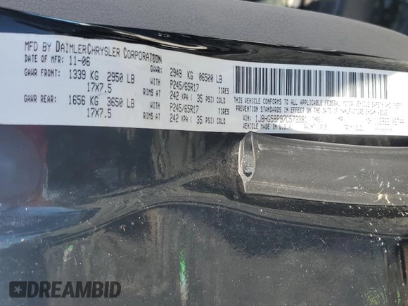2007 Jeep Commander Limited с VIN 1J8HG58P97C573381, выставлен на аукционе Copart как лот 58002475 с пробегом 130 934 миль миль и Чистый • Clean title. История ставок и продаж доступна на DreamBid. Изображение 13.