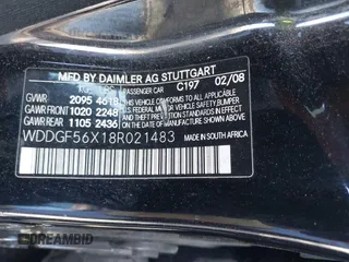 2008 Mercedes-Benz C 350 Sport with VIN WDDGF56X18R021483, listed as a IAAI auction lot 41838230 with 149,626 mi miles and . Bid and sale history available at DreamBid. Image 9.