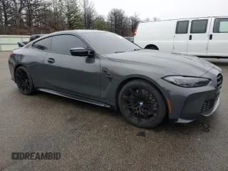 2024 BMW M4 Competition xDrive with VIN WBS43AZ01RCR15588, listed as a Copart auction lot 83967674 with 9,061 mi miles and Salvage Title. Bid and sale history available at carsss.com. Image 4.
