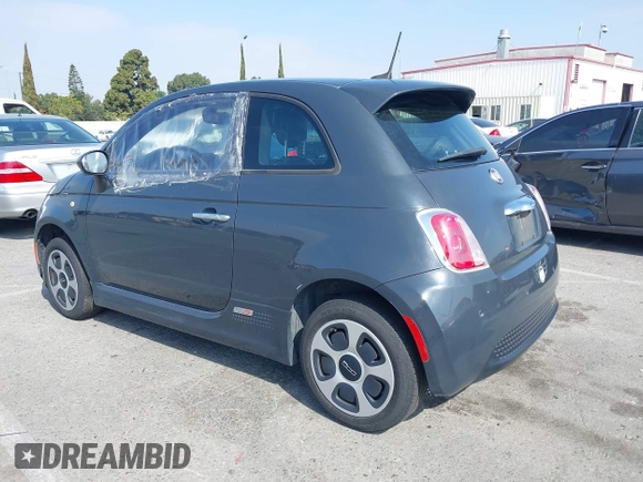 2017 FIAT 500e with VIN 3C3CFFGE1HT609228, listed as a IAAI auction lot 42102842 with 63,673 mi miles. Bid and sale history available at carsss.com. Image 3.