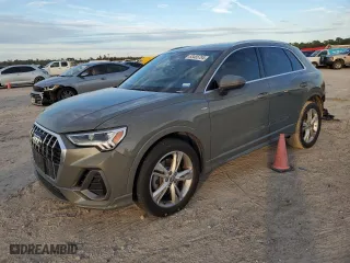 2020 Audi Q3 S line Premium Plus with VIN WA1EECF37L1040417, listed as a Copart auction lot 83485794 with 36,833 mi miles and Salvage Title. Bid and sale history available at carsss.com. Image 1.