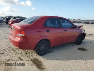 2006 Chevrolet Aveo LS with VIN KL1TD56646B681567, listed as a Copart auction lot 43339015 with 10 mi miles and Salvage title. Bid and sale history available at DreamBid. Image 3.
