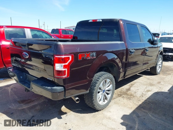 2018 Ford F-150 XL with VIN 1FTEW1EP1JKD98907, listed as a IAAI auction lot 42073506 with 72,184 mi miles. Bid and sale history available at carsss.com. Image 4.