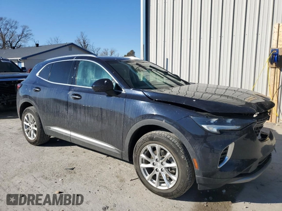 2021 Buick Envision Preferred with VIN LRBFZMR46MD163553, listed as a Copart auction lot 47015195 with 100,035 mi miles and Salvage Title. Bid and sale history available at carsss.com. Image 4.