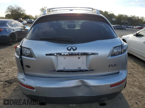 2008 Infiniti FX35 with VIN JNRAS08W28X205023, listed as a Copart auction lot 75767754 with 169,829 mi miles and Salvage Title. Bid and sale history available at carsss.com. Image 6.