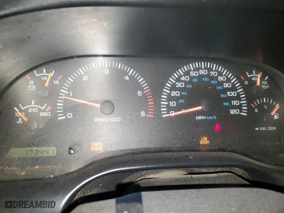 1998 Dodge Ram 1500 with VIN 3B7HF13Y3WG183620, listed as a Copart auction lot 86992874 with 173,441 mi miles and Salvage Title. Bid and sale history available at carsss.com. Image 9.
