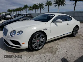2016 Bentley Continental GT with VIN SCBFT7ZA6GC053724, listed as a Copart auction lot 77163994 with 37,984 mi miles and Salvage Title. Bid and sale history available at DreamBid. Image 1.