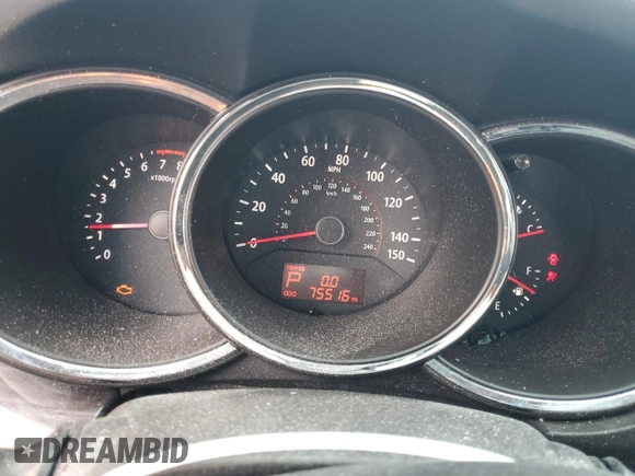 2013 Kia Sorento EX with VIN 5XYKU4A23DG373764, listed as a Copart auction lot 50004714 with 75,516 mi miles and Salvage Title. Bid and sale history available at carsss.com. Image 9.