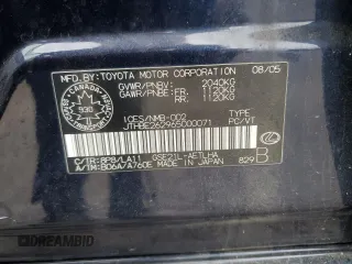 2006 Lexus IS 350 with VIN JTHBE262965000071, listed as a Copart auction lot 82420324 with 203,383 mi miles and Clean title. Bid and sale history available at DreamBid. Image 13.