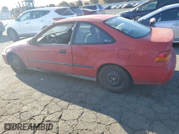 1998 Honda Civic DX with VIN 1HGEJ6124WL105199, listed as a Copart auction lot 72459114 with 128,758 mi miles and Salvage Title. Bid and sale history available at carsss.com. Image 2.