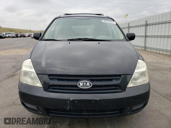 2007 Kia Sedona EX with VIN KNDMB233176164457, listed as a Copart auction lot 66833094 with 203,031 mi miles and Clean Title. Bid and sale history available at carsss.com. Image 5.