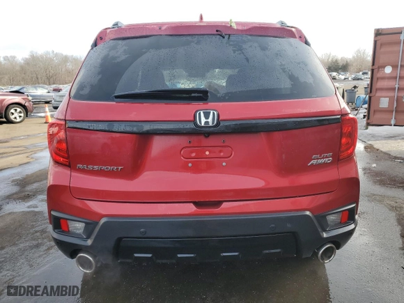 2022 Honda Passport Elite with VIN 5FNYF8H09NB013794, listed as a Copart auction lot 46435655 with 18,117 mi miles and Salvage Title. Bid and sale history available at carsss.com. Image 6.