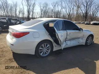 2017 Infiniti Q50 3.0t Signature Edition with VIN JN1EV7AR1HM841426, listed as a Copart auction lot 48706995 with 50,125 mi miles and Salvage Title. Bid and sale history available at carsss.com. Image 3.