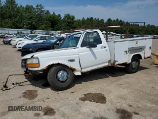 1995 Ford F-250 with VIN 1FTEF25Y6SLA34248, listed as a Copart auction lot 63105404 with 0 mi miles and Salvage Title. Bid and sale history available at carsss.com. Image 1.