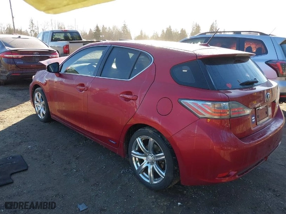 2011 Lexus CT 200h with VIN JTHKD5BH1B2008322, listed as a IAAI auction lot 41681509 with 132,537 mi miles. Bid and sale history available at carsss.com. Image 3.