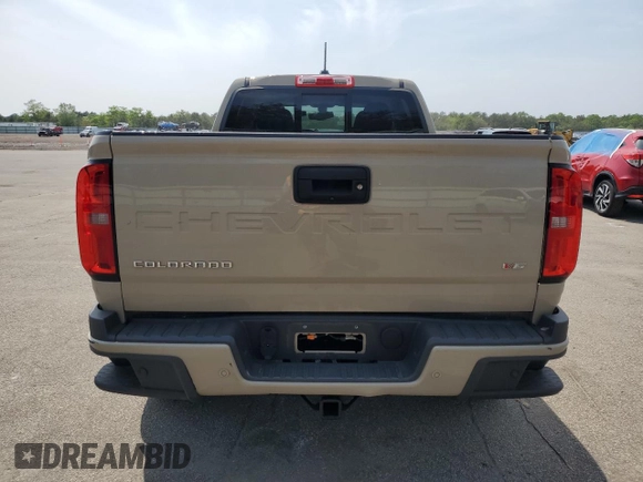 2022 Chevrolet Colorado 4WD Z71 with VIN 1GCGTDEN8N1330603, listed as a Copart auction lot 59000715 with 48,529 mi miles and Salvage title. Bid and sale history available at DreamBid. Image 6.
