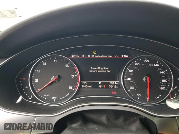 2016 Audi A7 3.0 Prestige with VIN WAU2GAFC6GN193213, listed as a Copart auction lot 66407874 with 70,412 mi miles and Salvage Title. Bid and sale history available at carsss.com. Image 9.