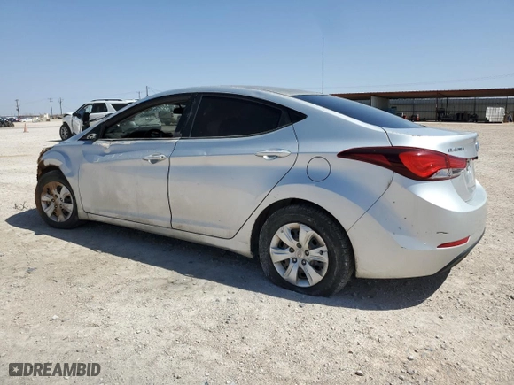 2016 Hyundai Elantra SE with VIN 5NPDH4AE3GH753434, listed as a Copart auction lot 52966295 with 0 mi miles and Salvage Title. Bid and sale history available at carsss.com. Image 2.