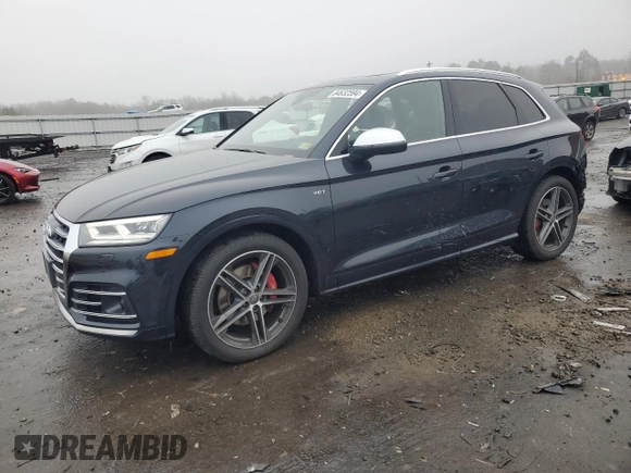 2018 Audi SQ5 Prestige with VIN WA1C4AFY9J2055843, listed as a Copart auction lot 84632594 with 46,838 mi miles and Salvage Title. Bid and sale history available at DreamBid. Image 1.