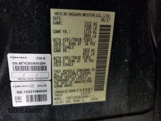 2017 Nissan Titan S with VIN 1N6AA1EJ8HN554987, listed as a Copart auction lot 65796694 with 69,021 mi miles and Clean Title. Bid and sale history available at carsss.com. Image 12.