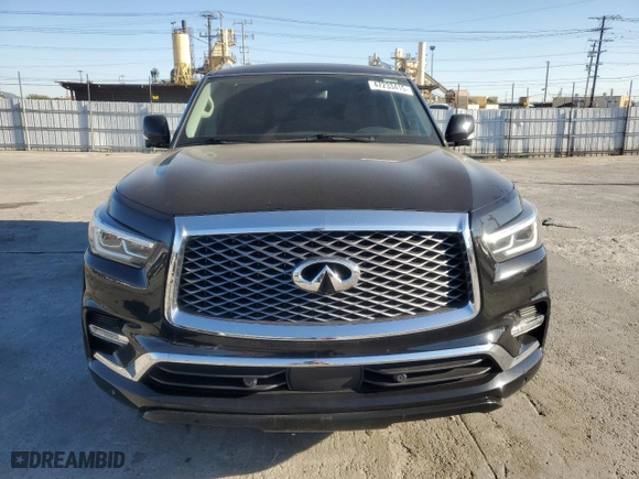 2021 Infiniti QX80 LUXE with VIN JN8AZ2AE7M9271353, listed as a Copart auction lot 47233415 with 76,521 mi miles and Salvage Title. Bid and sale history available at carsss.com. Image 5.