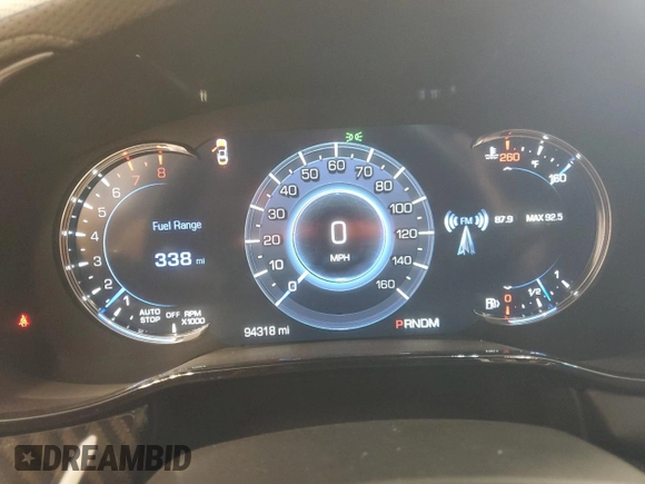 2016 Cadillac CTS Premium Collection AWD with VIN 1G6AZ5SX0G0104289, listed as a Copart auction lot 67733834 with 94,318 mi miles and Salvage title. Bid and sale history available at DreamBid. Image 9.