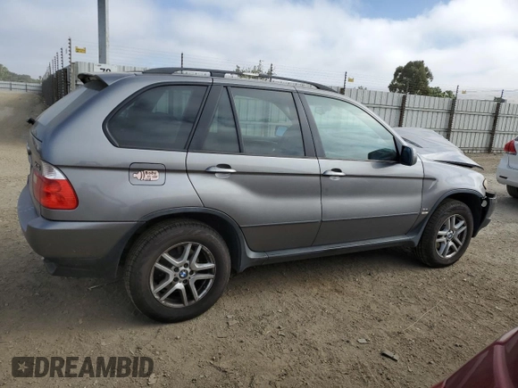 2005 BMW X5 3.0i with VIN 5UXFA13525LY02042, listed as a Copart auction lot 58061944 with 152,251 mi miles and Salvage Title. Bid and sale history available at carsss.com. Image 3.