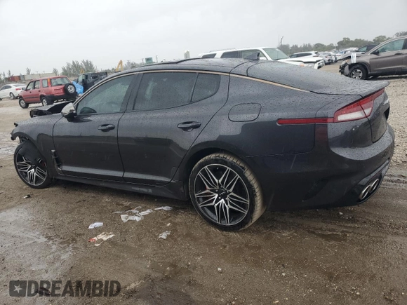 2022 Kia Stinger GT1 with VIN KNAE45LC4N6100200, listed as a Copart auction lot 46288765 with 35,873 mi miles and Non Repairable. Bid and sale history available at DreamBid. Image 2.