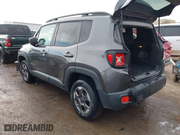 2017 Jeep Renegade Sport with VIN ZACCJBAB7HPE73406, listed as a IAAI auction lot 41721971 with 72,376 mi miles and . Bid and sale history available at carsss.com. Image 3.