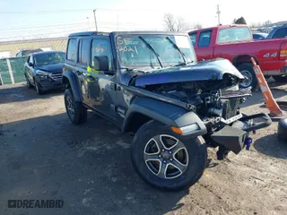2021 Jeep Wrangler Unlimited Willys with VIN 1C4HJXDM2MW577055, listed as a IAAI auction lot 41524617 with 1 miles. Bid and sale history available at carsss.com. Image 1.
