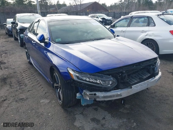 2020 Honda Accord Sedan Sport with VIN 1HGCV1F33LA145572, listed as a IAAI auction lot 41821328 with 54,956 mi miles. Bid and sale history available at carsss.com. Image 1.