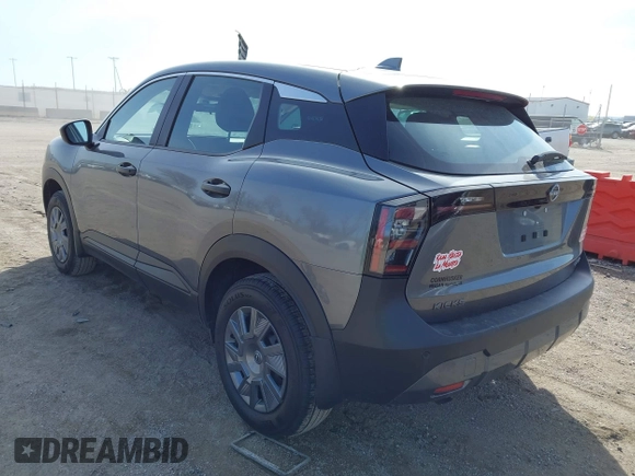2025 Nissan Kicks S with VIN 3N8AP6BB6SL319687, listed as a IAAI auction lot 41681240 with 4,476 mi miles. Bid and sale history available at carsss.com. Image 3.