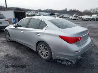 2014 Infiniti Q50 Hybrid Premium with VIN JN1AV7AR9EM700727, listed as a IAAI auction lot 41461433 with 169,882 mi miles. Bid and sale history available at carsss.com. Image 3.
