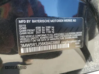 2019 BMW 3 Series 330i with VIN 3MW5R1J56K8A03860, listed as a Copart auction lot 80941324 with 69,114 mi miles and Salvage Title. Bid and sale history available at carsss.com. Image 14.