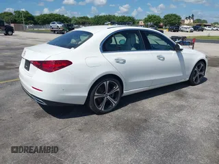 2025 Mercedes-Benz C 300 with VIN W1KAF4GB8SR278439, listed as a IAAI auction lot 42477822 with 566 mi miles and . Bid and sale history available at DreamBid. Image 4.