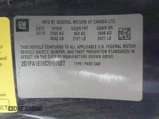 2012 Chevrolet Camaro 2LS с VIN 2G1FA1E30C9197027, выставлен на аукционе IAAI как лот 41954626 с пробегом 159 699 миль миль и . История ставок и продаж доступна на DreamBid. Изображение 9.