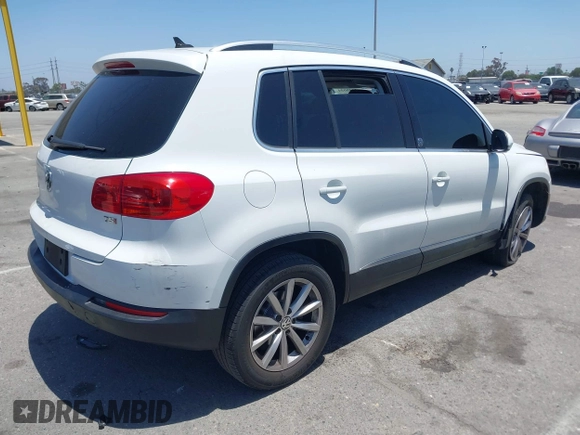 2017 Volkswagen Tiguan Wolfsburg Edition with VIN WVGRV7AX4HW502964, listed as a IAAI auction lot 42538054 with 104,530 mi miles and . Bid and sale history available at DreamBid. Image 4.